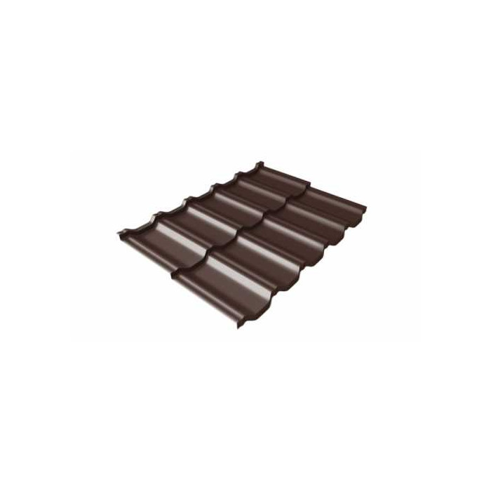 Металлочерепица Grand Line Kvinta Uno 0,5 Quarzit PRO Matt RAL 8017 Шоколад