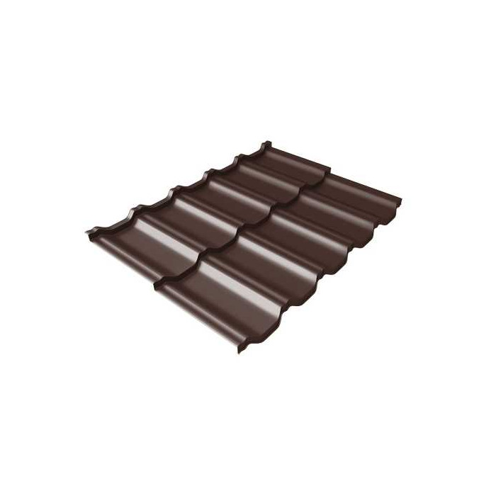 Металлочерепица Grand Line Kvinta Uno 0,5 Velur RAL8017 Шоколад