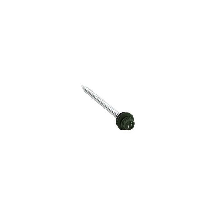 Саморез кровельный Daxmer 4,8х70 RAL 6020 (100) сверло №1 - фото №1