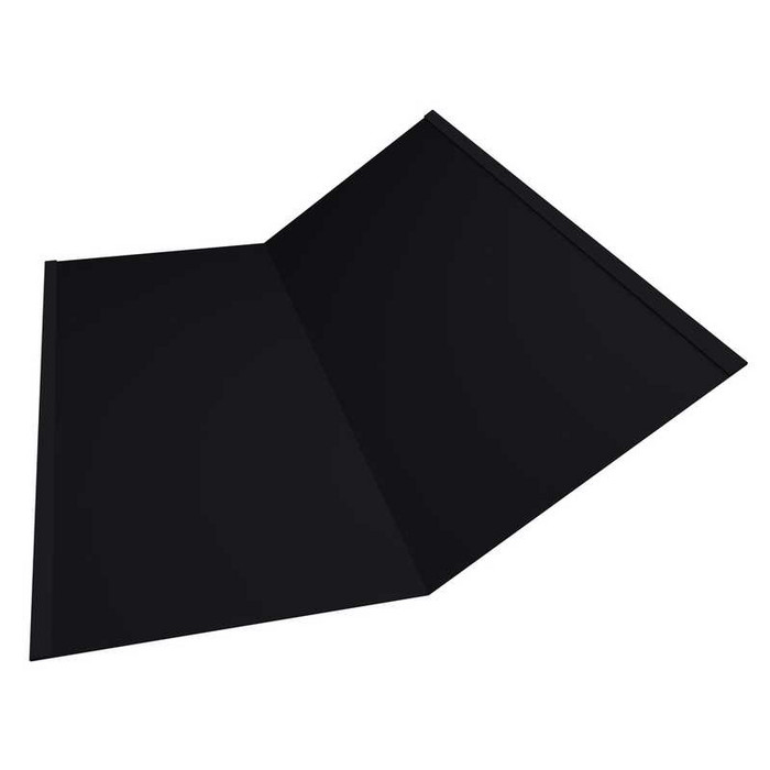 Планка ендовы нижней 300х300 0,5 Satin Мatt RAL 9005 черный - фото №1