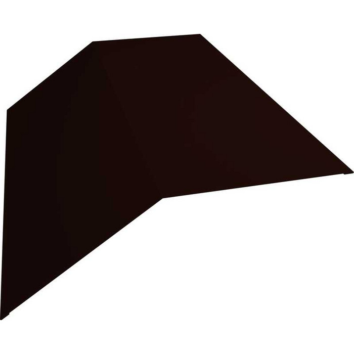 Планка конька плоского 190х190 0,5 Rooftop Matte RR 32 темно-коричневый - фото №1