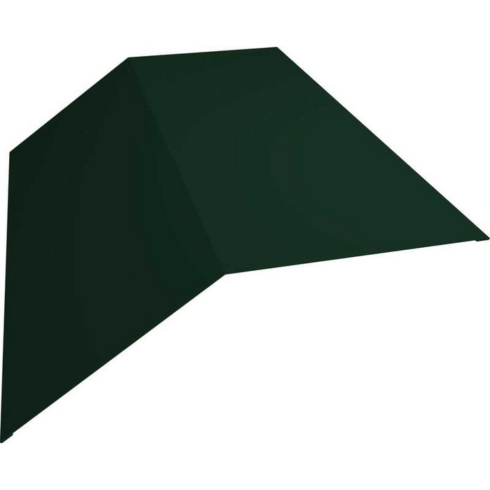 Планка конька плоского 145х145 0,5 Velur RAL 6020 хромовая зелень - фото №1