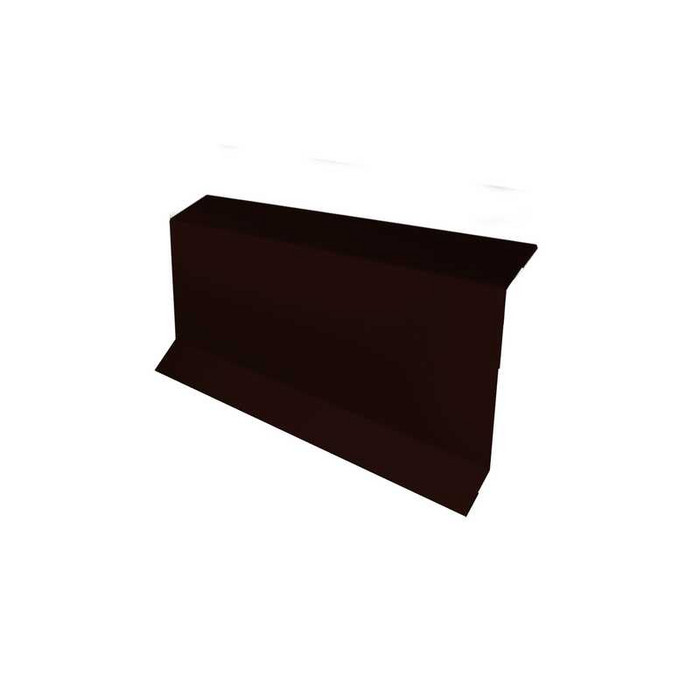 Планка примыкание в штробу 60 Grand Line 0,5 GreenCoat Pural BT, matt RR 32 темно-коричневый (RAL 8019 серо-коричневый) - фото №1