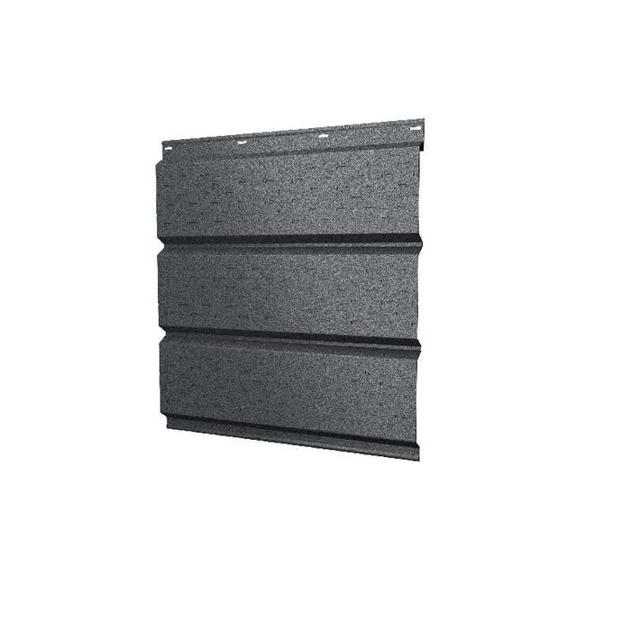 Софит металлический полная перфорация 0,5 Rooftop Matte с пленкой RAL7024 мокрый асфальт - фото №1