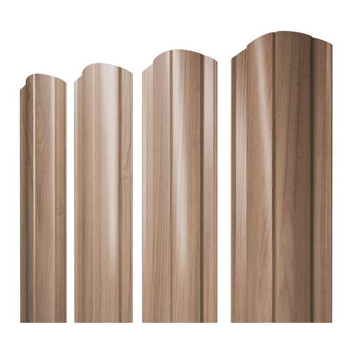 Штакетник Круглый фигурный Grand Line 0,45 Print Elite Honey Wood Honey Wood - фото №1