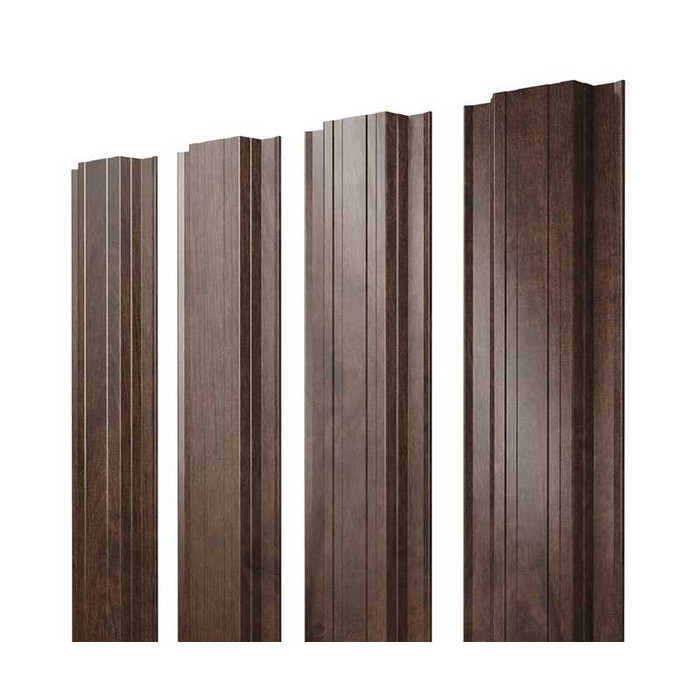 Штакетник Прямоугольный Grand Line 0,45 Print-double Elite Antique Wood Antique Wood - фото №1