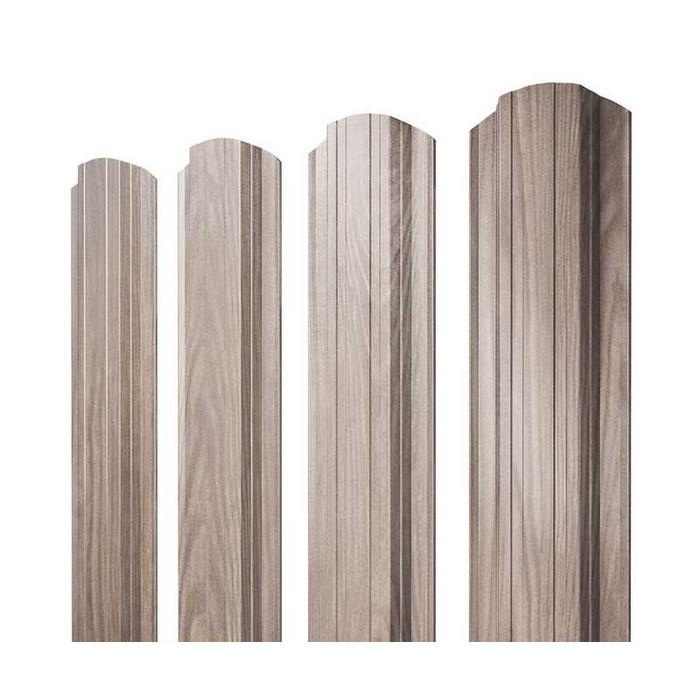Штакетник Прямоугольный фигурный Grand Line 0,45 Print Elite White Wood White Wood | с пленкой - фото №1
