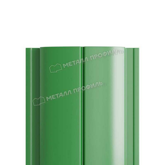 Штакетник Металл Профиль ELLIPSE-T 0,45 Полиэстер RAL6002 Зеленый лист - фото №1