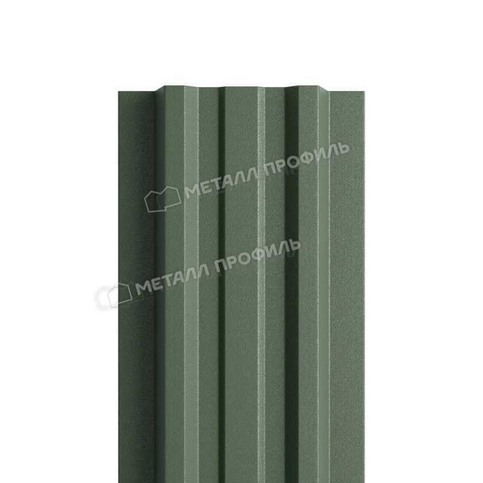 Штакетник Металл Профиль LАNE-T 0,45 VikingMP® RAL6007 Бутылочно-зеленый - фото №1