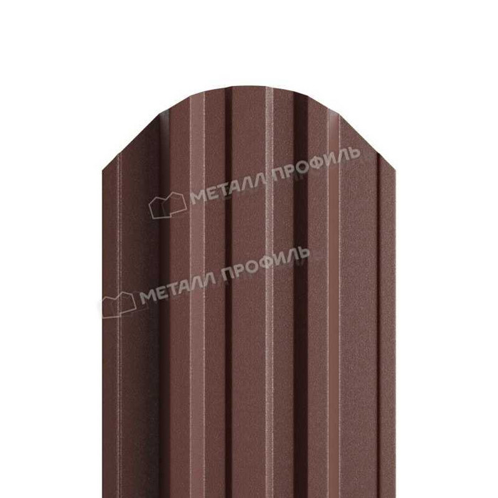 Штакетник Металл Профиль TRAPEZE-O 0,45 VikingMP® RAL8017 Коричневый шоколад - фото №1
