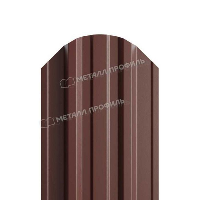 Штакетник Металл Профиль TRAPEZE-O 0,5 PURETAN® RAL8017 Коричневый шоколад - фото №1