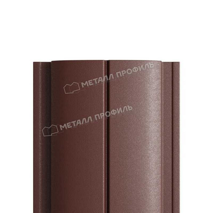 Штакетник Металл Профиль ELLIPSE-T 0,45 VikingMP® RAL8017 Коричневый шоколад - фото №1
