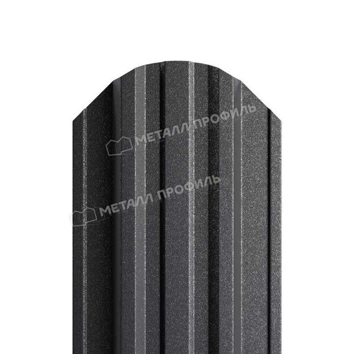 Штакетник Металл Профиль TRAPEZE-O 0,5 VikingMP® E RAL9005 Черный темный - фото №1