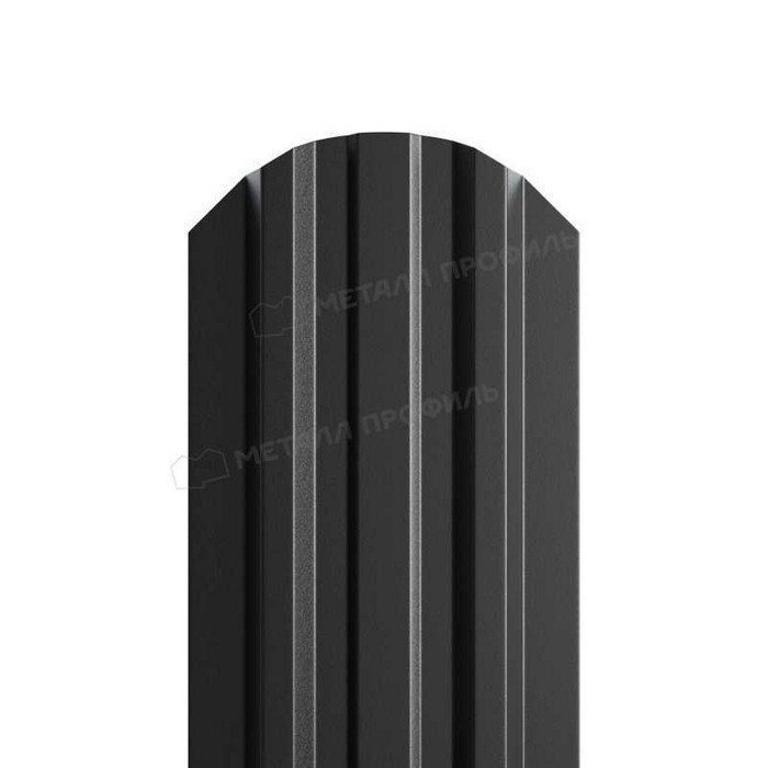 Штакетник Металл Профиль LАNE-O 0,5 PURMAN® RAL9005 Черный темный - фото №1