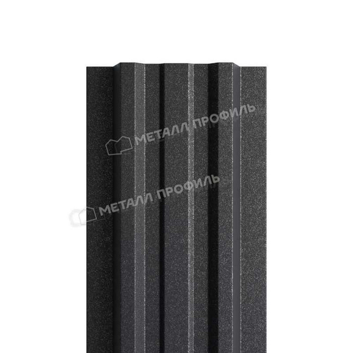 Штакетник Металл Профиль LАNE-T 0,5 VikingMP® E RAL9005 Черный темный - фото №1