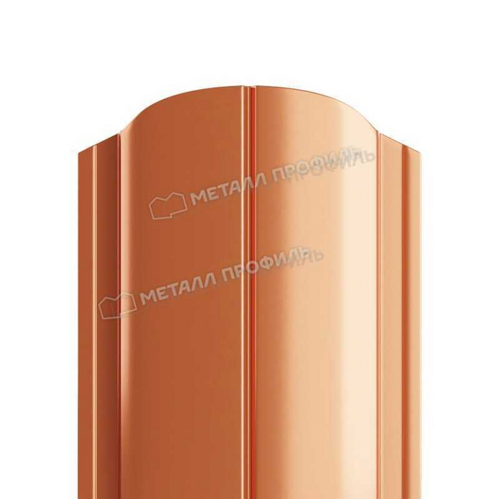 Штакетник Металл Профиль ELLIPSE-O 0,5 AGNETA® Copper/Copper Медный/Медный - фото №1