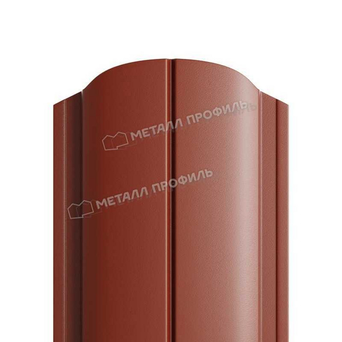 Штакетник Металл Профиль ELLIPSE-O 0,5 PURETAN® RR 29 Вишневый - фото №1